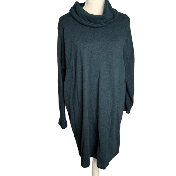 J Jill‎ PureJill Womens Knit Sweater Dress Size Large Green/Blue Long Sleeve - Picture 1 of 5